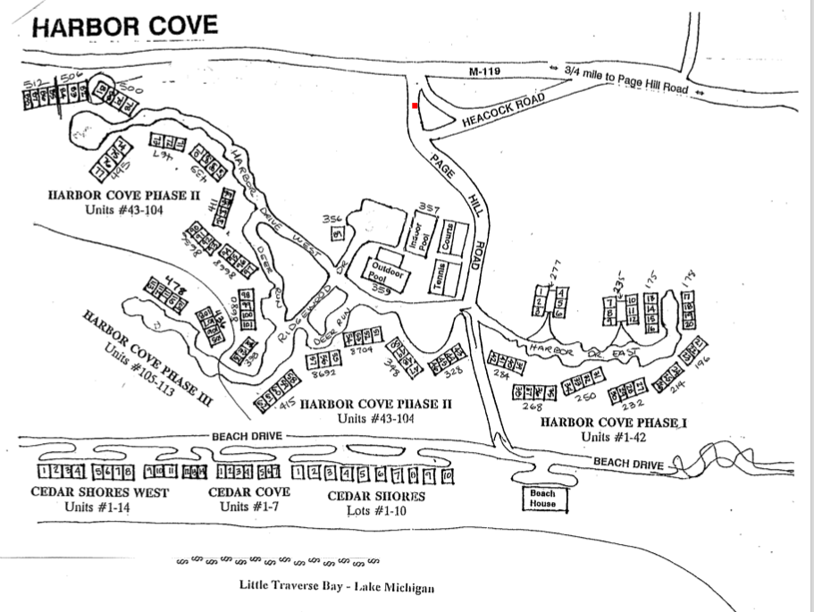 Map of Harbor Cover, Harbor Springs Michigan