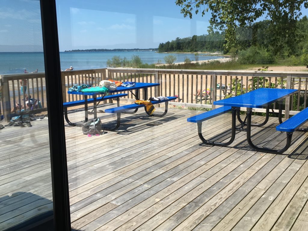 Harbor Cove Beach House deck.